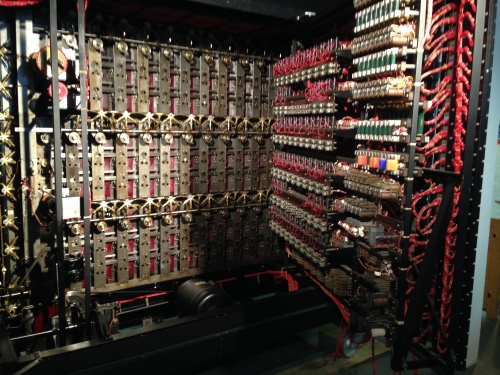 A reconstructed Bombe used for coding breaking during WWII  at Bletchley Park  (11 Oct 2013)