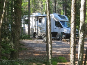 Camping at  Fish Creek, Glacier Nat'l Park,West side